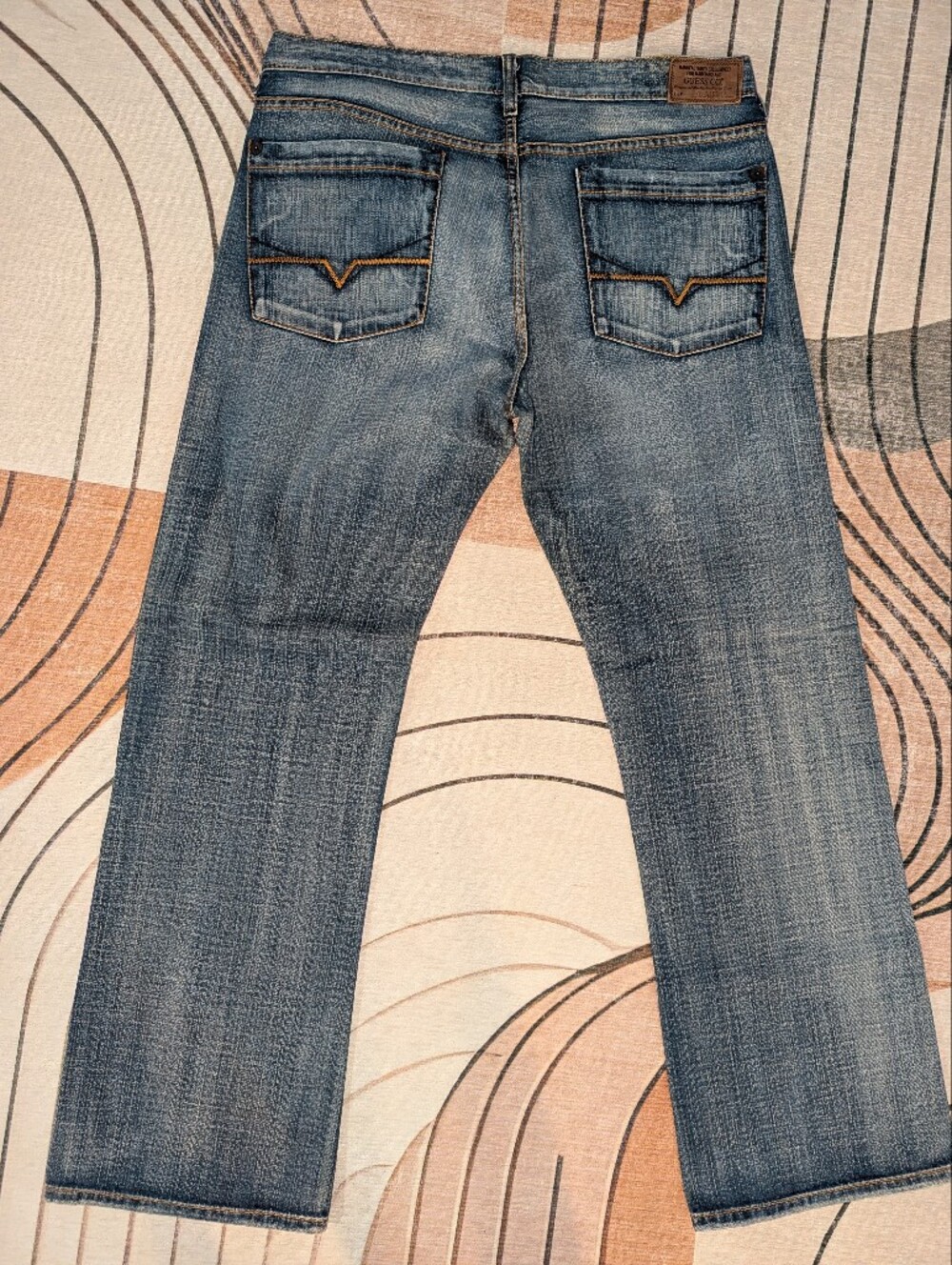 Guess Vintage 2000s Stitched Back Pocket Jeans, Men's 36x32